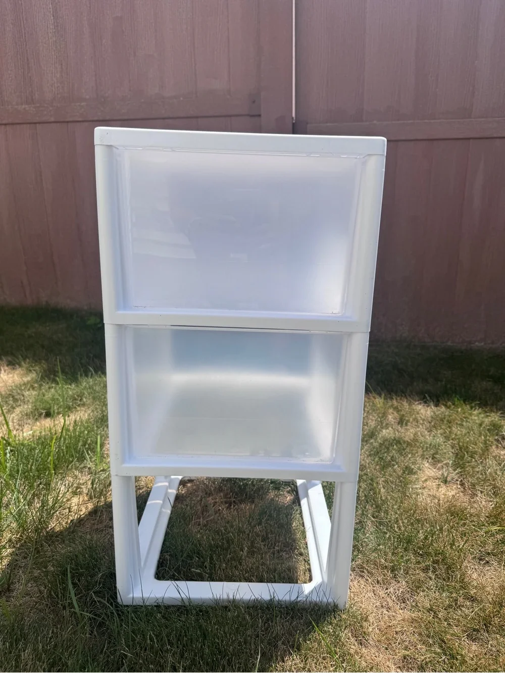 White Plastic 3-Drawer Storage Organizer - Stackable Home Storage